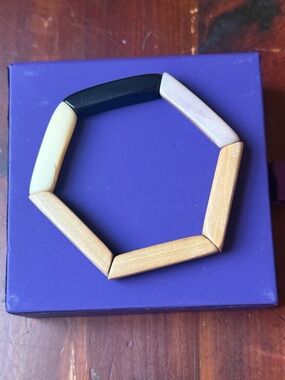 Wooden Geometric stretch bracelet